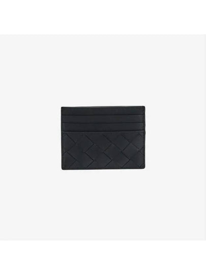 Intrecciato Leather Card Wallet Black - BOTTEGA VENETA - BALAAN 2