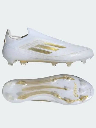 F50 Elite Laceless FG Football Cloud White Gold Metallic Soccer Shoes IE3183 744233 - ADIDAS - BALAAN 1