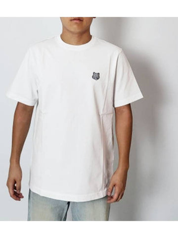 Men s Foxhead Patch Comfort Short Sleeve T Shirt MM00127KJ0118 White - MAISON KITSUNE - BALAAN 1