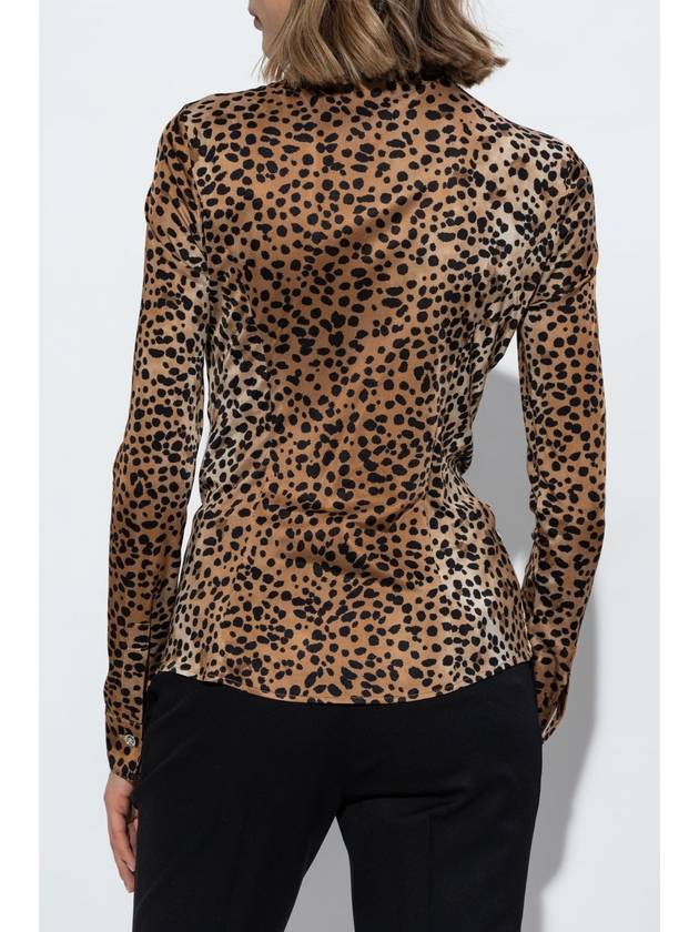 Versace Shirt With Animal Motif, Women's, Brown - VERSACE - BALAAN 4