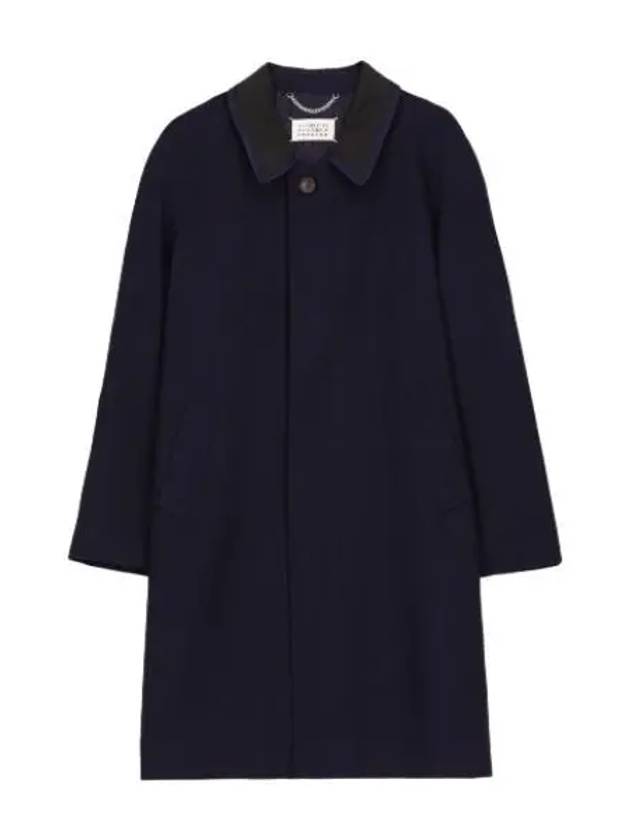 back stitch coat navy - MAISON MARGIELA - BALAAN 1