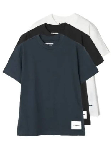 24 T SHIRT SS 3 PACK J40GC0001J TN254 000 short sleeve logo - JIL SANDER - BALAAN 1