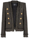 Women's Lurex Tweed Jacket Black - BALMAIN - BALAAN 1