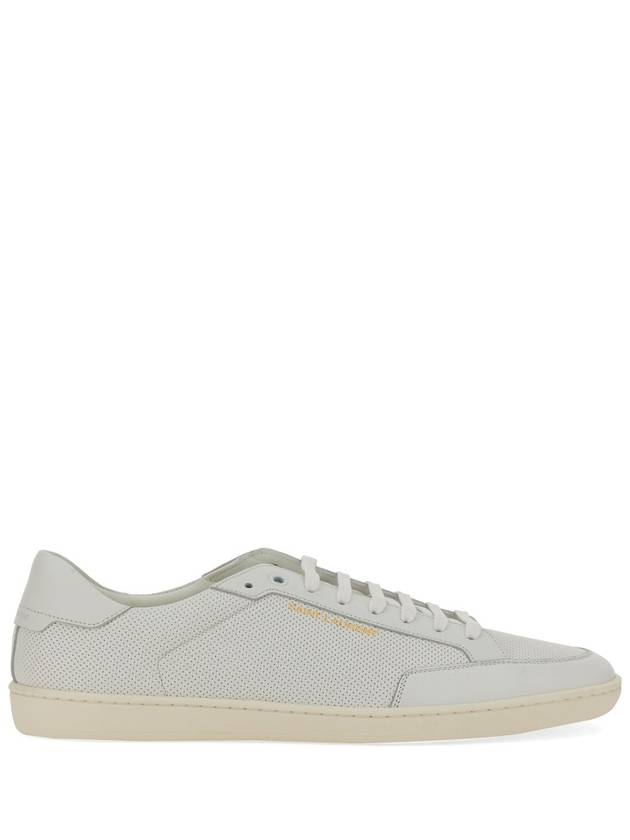 Court Classic Perforated Leather Low Top Sneakers White - SAINT LAURENT - BALAAN 3