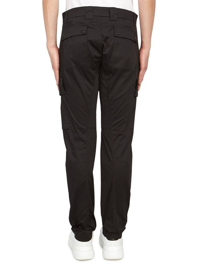 Stretch Sateen Ergonomic Cargo Straight Pants Black - CP COMPANY - BALAAN 4