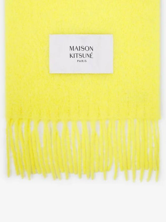 Baby Alpaca Plain Muffler Yellow - MAISON KITSUNE - BALAAN 2