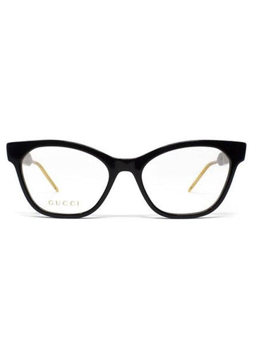 Eyewear Web Detail G Logo Havana Glasses Black - GUCCI - BALAAN 1