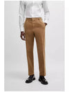 Green C Peter Cotton Twill Relax Fit Trousers 50521622 282 Weaving Pants - HUGO BOSS - BALAAN 3