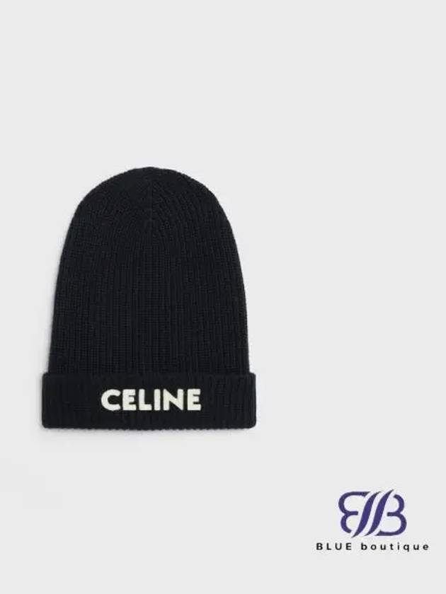 Beanie ribbed wool black - CELINE - BALAAN 1