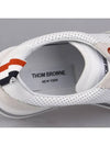 Vitello Calf Leather Clear Sole Tech Runner Sneakers White - THOM BROWNE - BALAAN 4