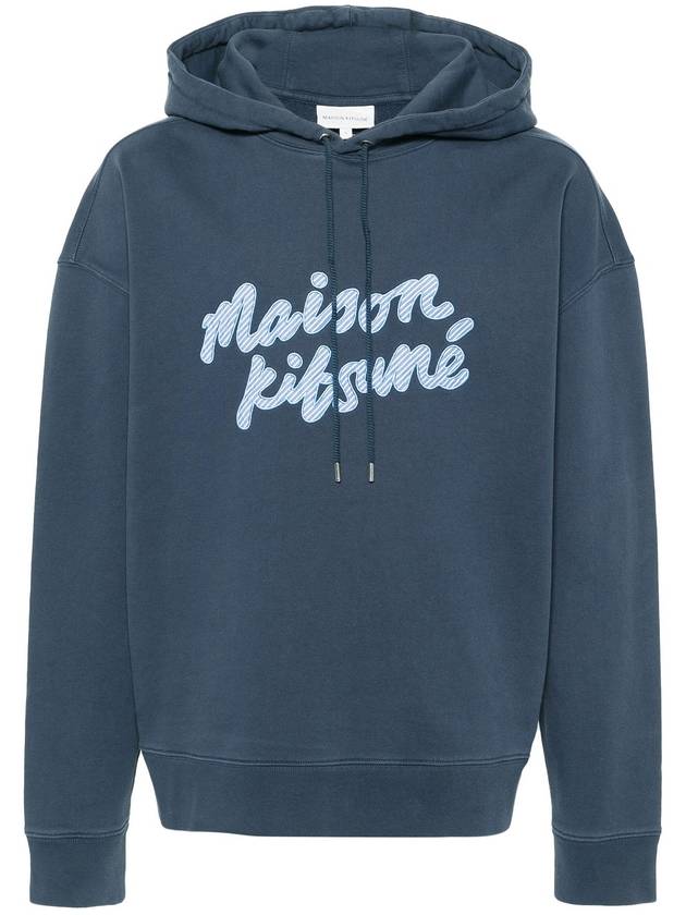 Handwriting Oversized Hoodie Navy - MAISON KITSUNE - BALAAN 2