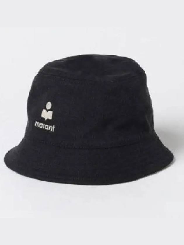 Haley Embroidered Logo Bucket Hat Black - ISABEL MARANT - BALAAN 2