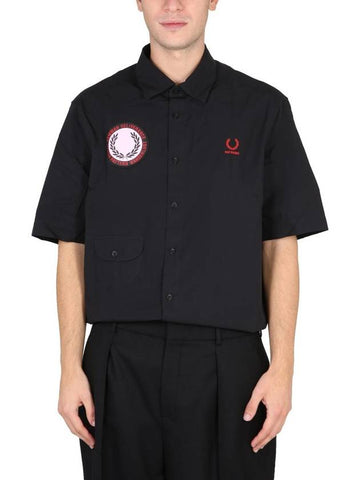 Fred Perry X Raf Simons Shirt With Patch - FRED PERRY - BALAAN 1