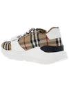 Vintage Check And Leather Sneakers White Archive Beige - BURBERRY - BALAAN 4