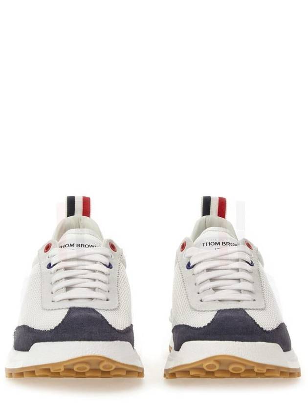 Fine Kid Suede Tech Runner Sneaker Navy - THOM BROWNE - BALAAN 5