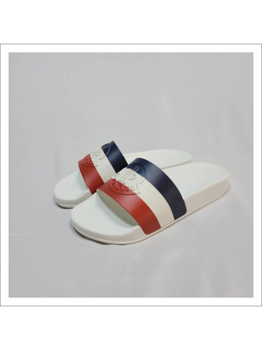 Striped Slippers White - MONCLER - BALAAN 2