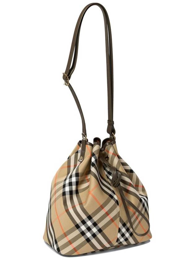 Check Cotton Bucket Bag Beige - BURBERRY - BALAAN 2