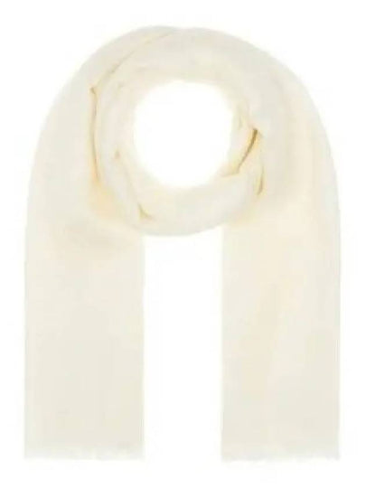 Silk Cotton Jacquard Muffler White - GUCCI - BALAAN 2