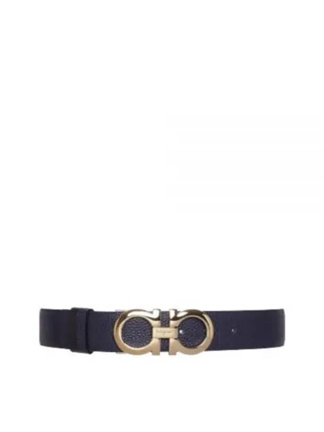 Gancini Reversible Leather Belt Black Myrtle - SALVATORE FERRAGAMO - BALAAN 2