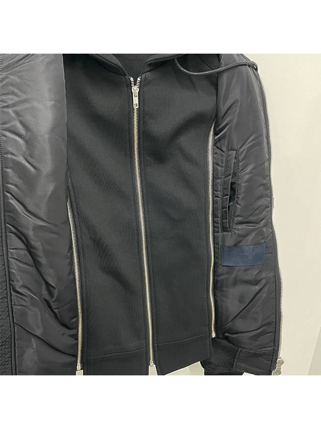 Jersey Detachable Hooded Bomber Jacket Black - JUUN.J - BALAAN 8