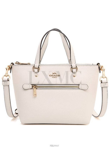 City Mini Tote Bag White Gold Cross C9948 - COACH - BALAAN 1