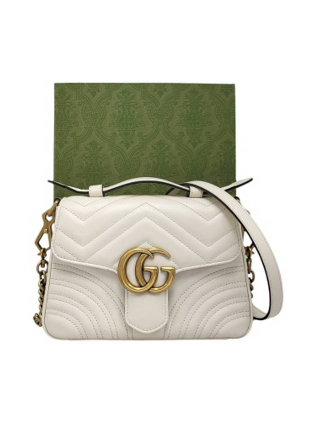 547260 GG Marmont White Matelasse Mini Top Handle Tote Bag Strap - GUCCI - BALAAN 10