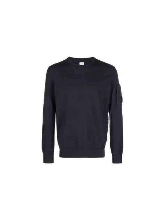 Lens Wappen Cotton Knit Top Navy - CP COMPANY - BALAAN 2