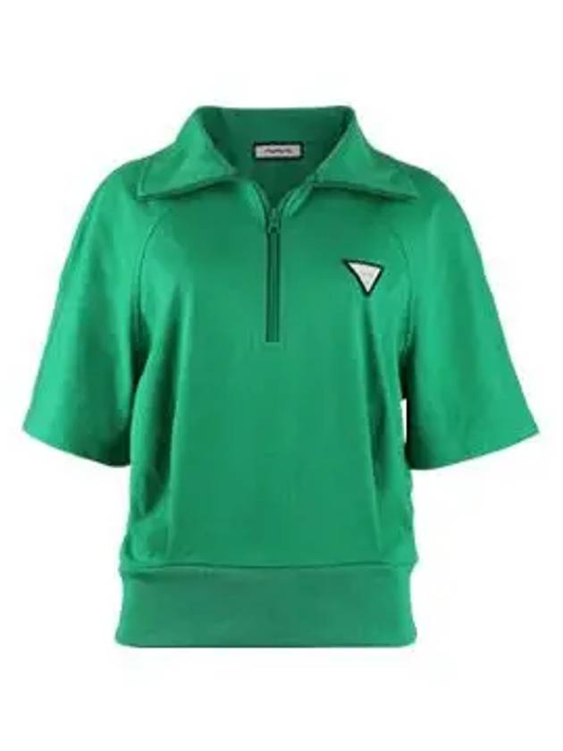 Golf Tennis Big Collar Zip Up T-Shirt Green - AVAVE - BALAAN 3