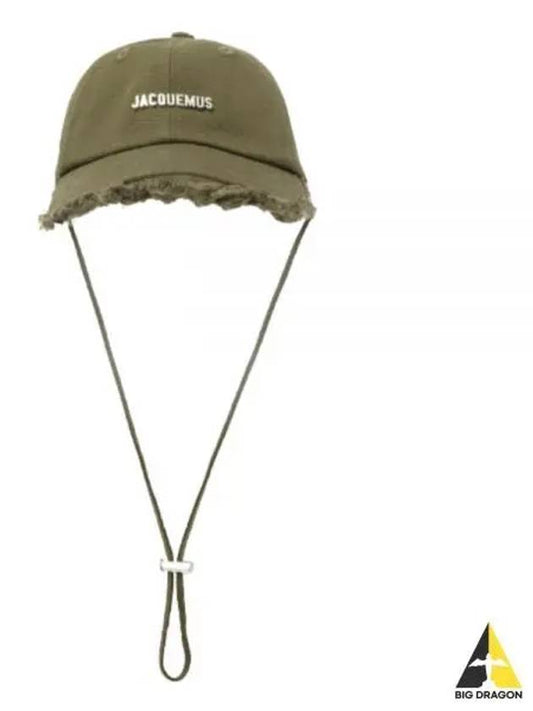 La Casquette Artichaut Fringe Metal Logo Ball Cap Khaki - JACQUEMUS - BALAAN 2