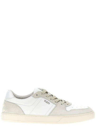 Suede Leather Low Top Sneakers White - TOD'S - BALAAN 2