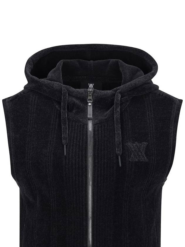 Official W CHANILLE KNIT HOOD VT BK - ANEWGOLF - BALAAN 5