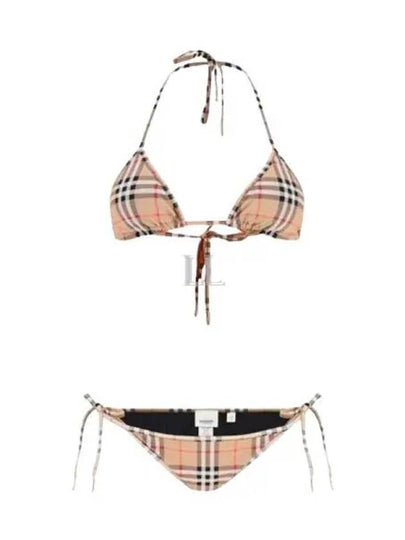 Women's Vintage Check Triangle Bikini Archives Beige - BURBERRY - BALAAN 2