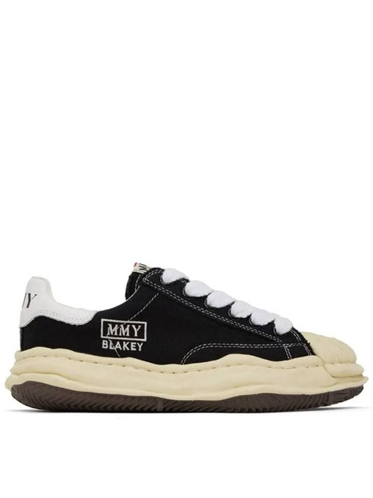 MAISON Blakey VL OG sole canvas low-top sneakers black - MIHARA YASUHIRO - BALAAN 2