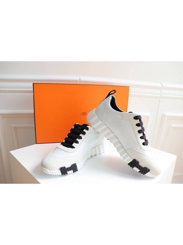 Bouncing Low Top Sneakers Blanc Noir - HERMES - BALAAN 2