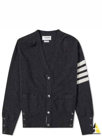 Men's Diagonal Classic Cashmere Cardigan Navy - THOM BROWNE - BALAAN 2