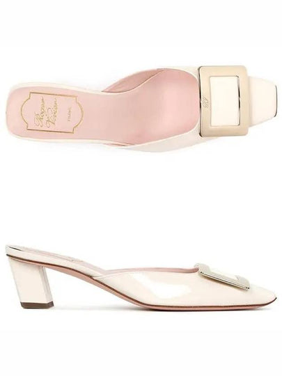 Women's Belle Vivier Metal Buckle Mules Offwhite - ROGER VIVIER - BALAAN 2