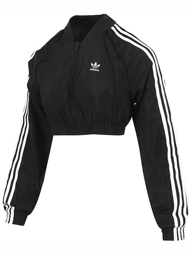 Slim Crop Woven Track Jacket Black - ADIDAS - BALAAN 1