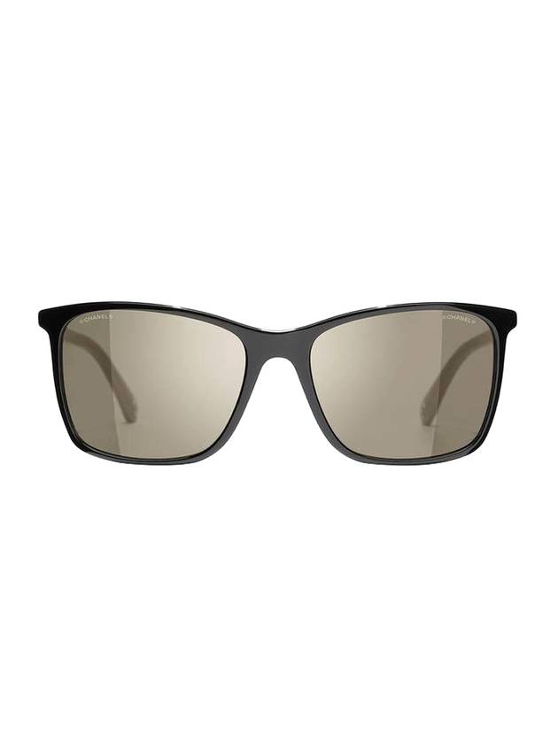 Eyewear Square Acetate Sunglasses Black - CHANEL - BALAAN.