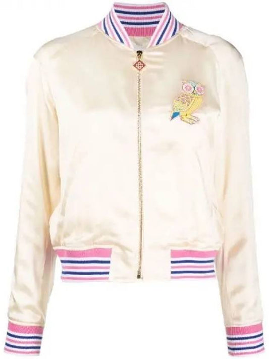 Logo Patch Silk Bomber Jacket 270719 - CASABLANCA - BALAAN 1