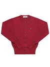 Logo Patch Cardigan Red - VIVIENNE WESTWOOD - BALAAN 5