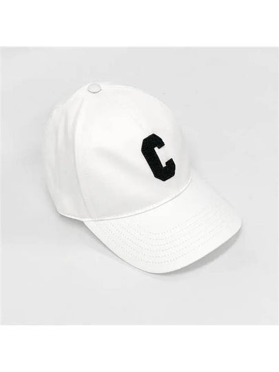 Initial C Patch Cotton Ball Cap White - CELINE - BALAAN 2