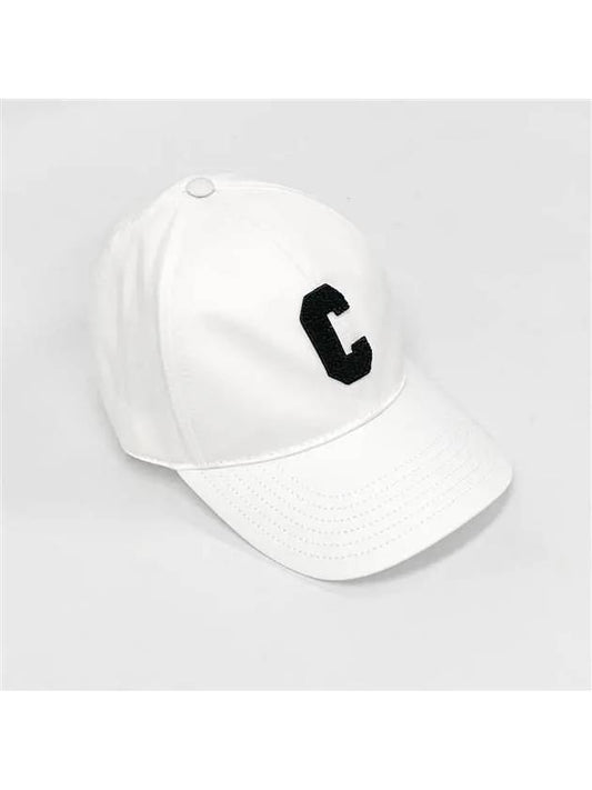 Initial Baseball Cap Cotton White - CELINE - BALAAN 2