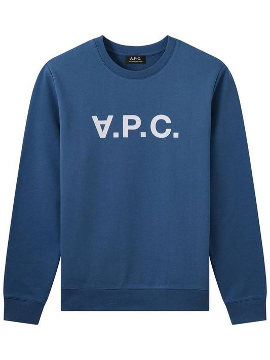 VPC Logo Crew Neck Sweatshirt Blue - A.P.C. - BALAAN 2