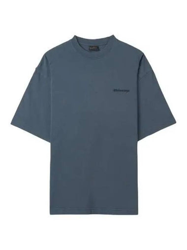 Medium fit t shirt blue black - BALENCIAGA - BALAAN 1