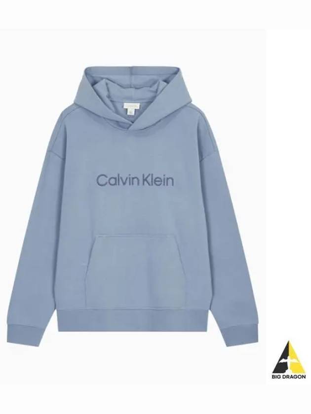 JEANS Men s Relaxed Fit Standard Logo Hoodie Light Blue 40HM231PQE - CALVIN KLEIN - BALAAN 1