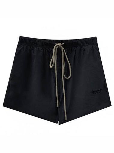 160SU244210F 001 Essential Logo Patch Nylon Running Shorts Black Men s Pants TEO - FEAR OF GOD - BALAAN 1