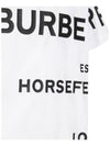 Men's Horseferry Logo Overfit Short Sleeve T-Shirt White - BURBERRY - BALAAN 4