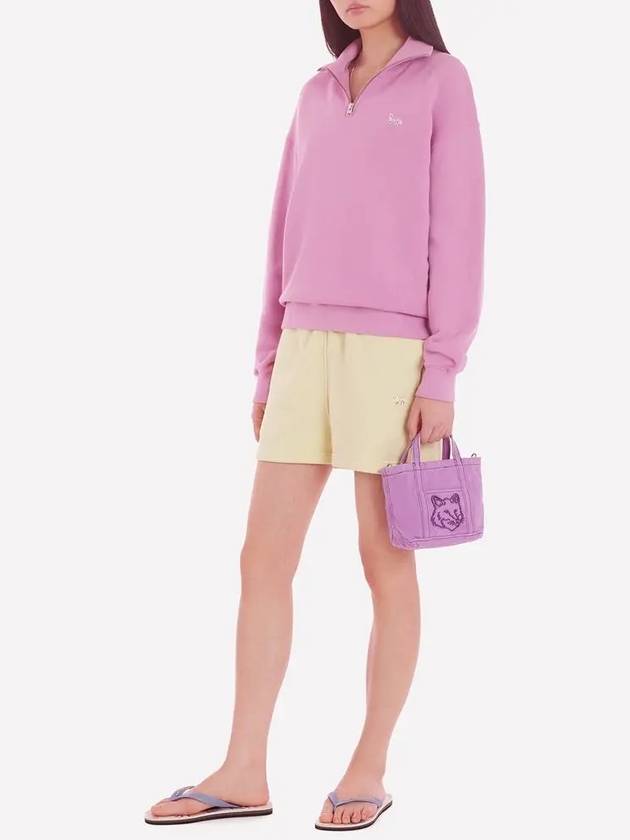 Baby Fox Half Zip Up Sweatshirt Pink - MAISON KITSUNE - BALAAN 5