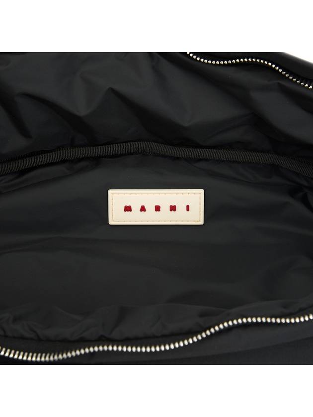 Logo Patch Nylon Large Belt Bag Black - MARNI - BALAAN 9