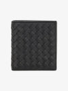 Intrecciato Small Folder Half Wallet Black - BOTTEGA VENETA - BALAAN 2